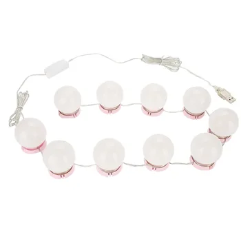 

New Makeup Mirror Vanity LED Light Bulb Kit USB Charging Port Cosmetic Lighted Make Up Mirrors Bulb Adjustable Brightness Light