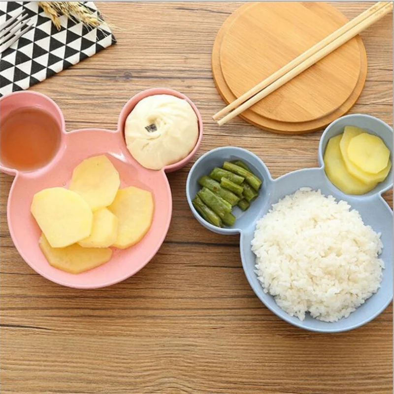 

Eco-Friendly Table Bowl Healthy Unbreakable Toddler Baby Dinner Plate Tableware Food Bowl Fruit Bowl for Kids 4 Colors