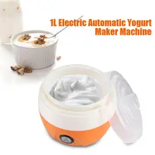 220 В 1Л электрическая автоматическая Йогуртница машина йогурт DIY инструмент пластиковый контейнер кухонная техника