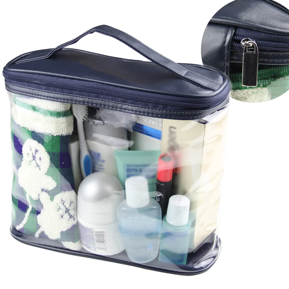

PVC Large Capacity Wash Storage Bag Travel Bath Cosmetic Zipper Toiletry Organizer Transparent Makeup Bag