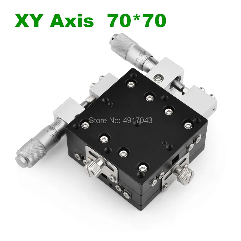 

Free shipping XY Axis 70*70mm Trimming Station Manual Displacement Platform Linear Stage Sliding Table XY70-L XY70-C LY70-R