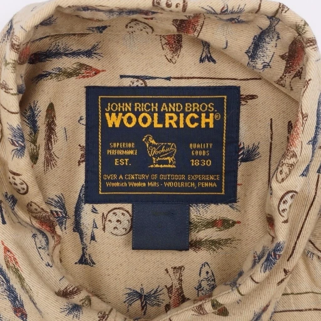 WOOLRICH старинные рыбалка и пуговицы спереди Спортивный Повседневная рубашка