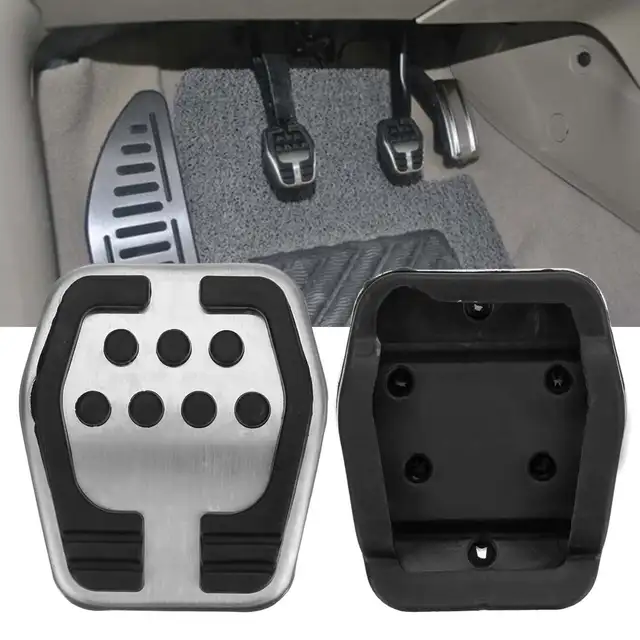 2Pcs Stainless Car Clutch Brake MT Pedals Covers Pad For FordFocus 2
