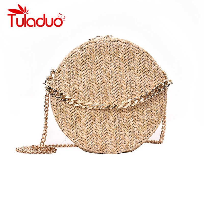 

Rattan Bags Handbags for Women 2019 Bali Bohemian Summer Beach Bag Fashion Hot Shoulder Crossbody Round Bolsa Straw Bag