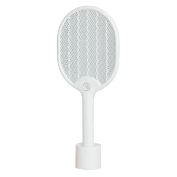

New Multifunction Rechargeable Bug Zapper USB Electric Mosquito Housefly Swatter LED Insect Killer Racket Pest Control - White