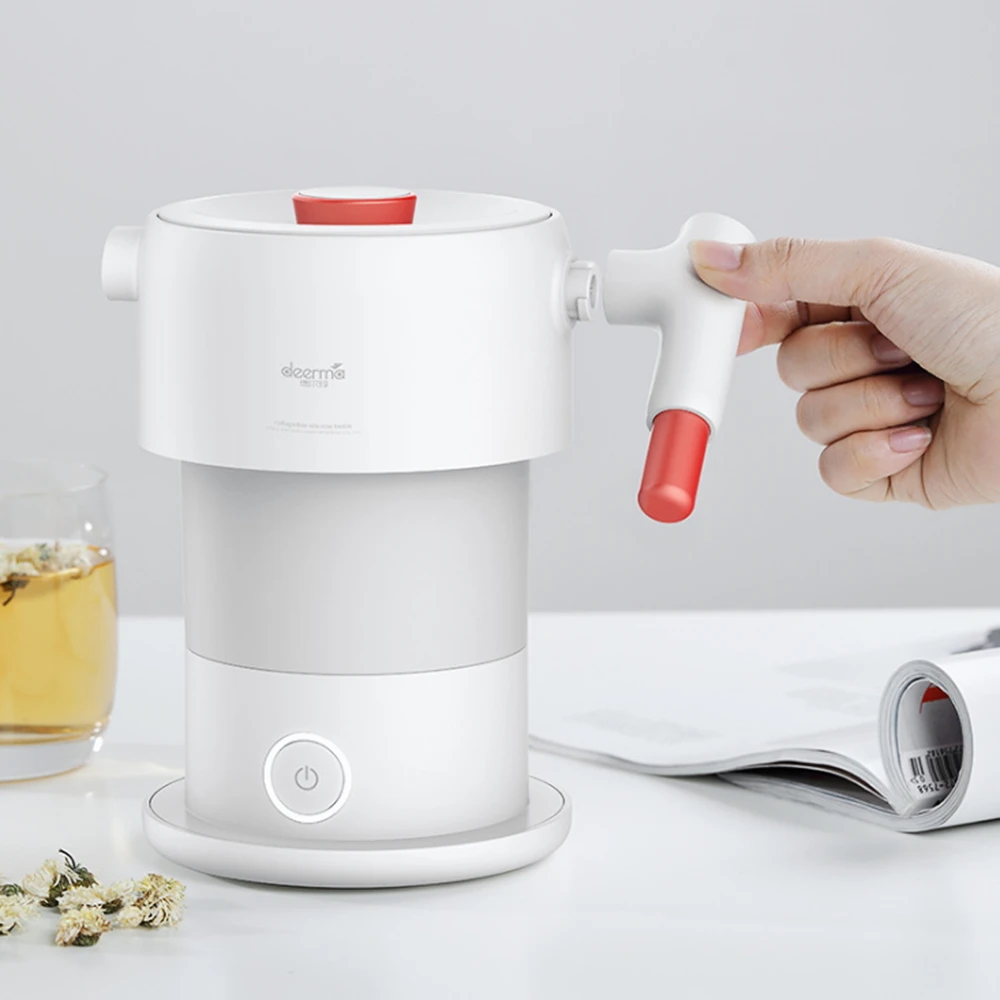 

Deerma 0.6L Folding Portable Electric Kettle Retractable Removable Handle Electric Pot Automatic Power-Off For Travel