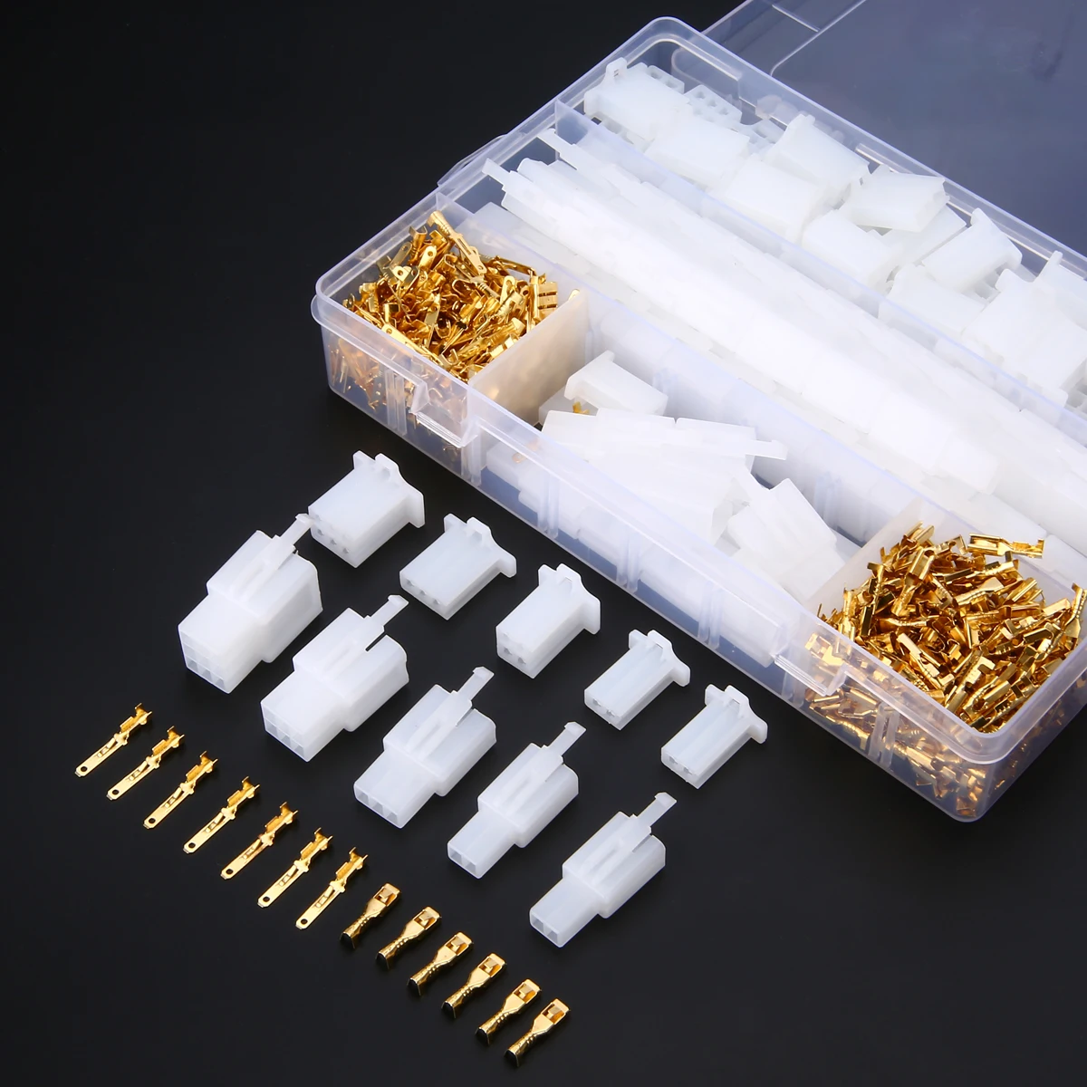 

580pcs New Car Motorcycle Electrical Wire Connector Terminal 2.8mm 2/3/4/6/9 Pins Female Male Terminal/Housing Assortment Kit