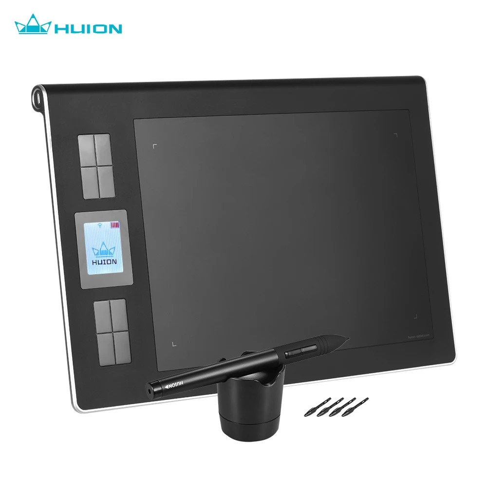 

HUION DWH69 Portable Wireless/ Wired Drawing Graphics Tablet Pad 9" * 6" Active Area Built-in Battery with Receiver&Digital Pen
