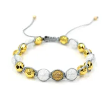 Кристалл сколов украшения из бисера медный шар плетеные браслеты микро циркония чурн дрель шар переплетения Браслеты с орнаментами