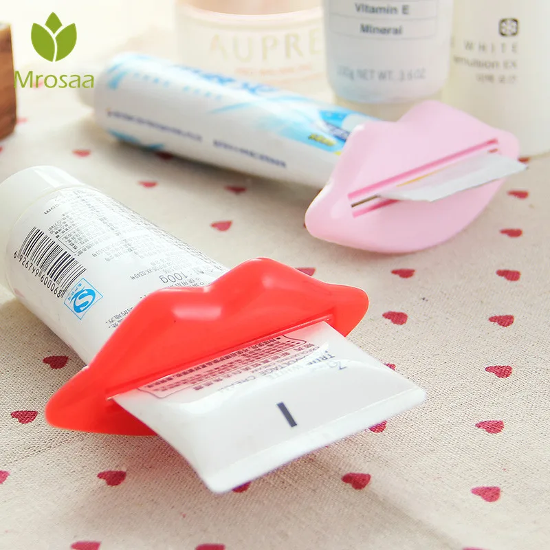 

2 Pcs Hot New Toothpaste Tube Squeezer Sexy Hot Lip Kiss Bathroom Toothpaste Dispenser Facial Cleanser Cream Squeezer Random
