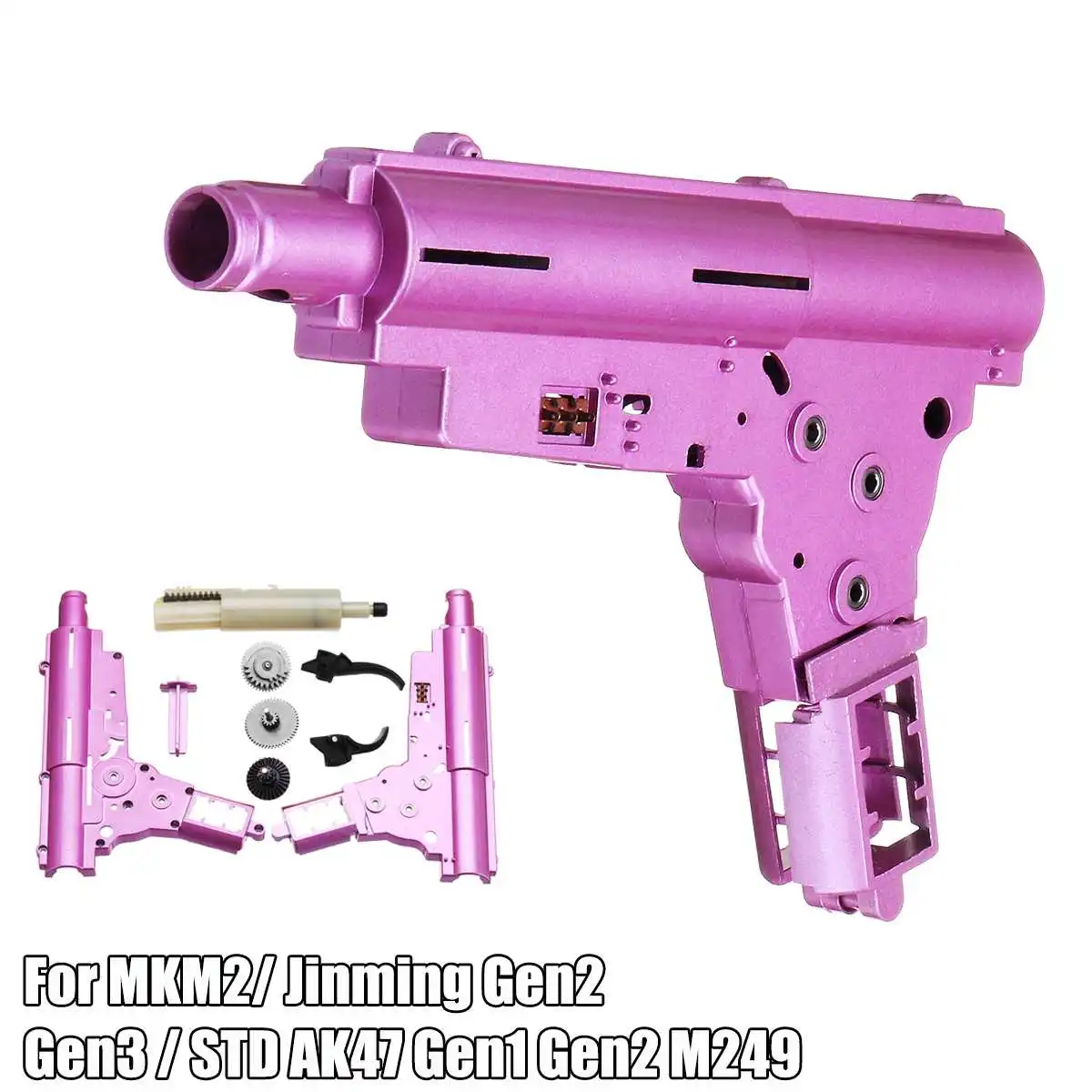 

Metal Gearbox Shell Kit For MKM2 for Jinming Gen2 Gen3/STD AK47 Gen1 Gen2 M249 Gel Ball for Blaster Toy Modified