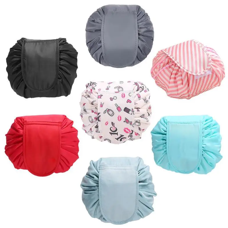 

Waterproof Large Capacity Cosmetic Bag Drawstring Makeup Case Storage Bags E5M1