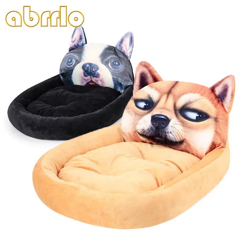 Мягкая теплая плюшевая кровать для собак abrlo, домик для собак больших размеров, для собачек-Мопсов, французского бульдога, щенка, Хлопковое одеяло для собак, товары для домашних животных S L