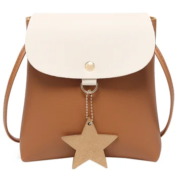 

Women'S Shoulder Messenger Bag Pu Star Decoration Mobile Phone Coin Money Card Shoulder Bag