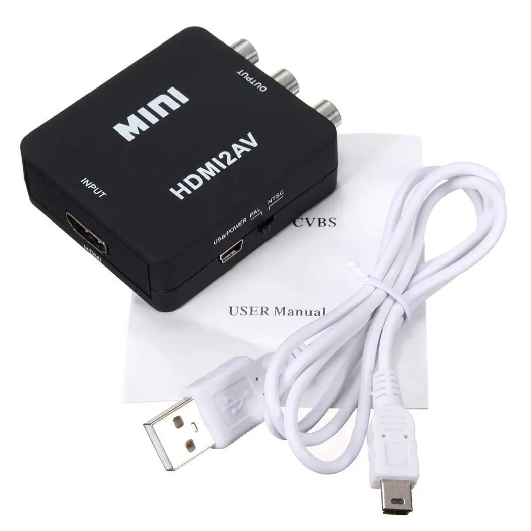 1080 P Мини hd конвертер AV 1 м к HDMI RCA 60 Гц/720 Гц CVBS 40g композитный видео и аудио адаптер| |