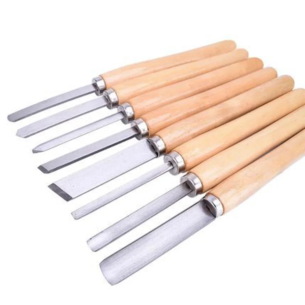 

8pcs Wood Lathe Chisels Turning Tools Woodworking Gouge Skew Parting Spear