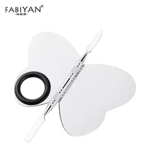 Нержавеющая сталь Бабочка палитра макияжные лопатки косметический дизайн ногтей тени для век основа смешивание пигментов инструмент Pro