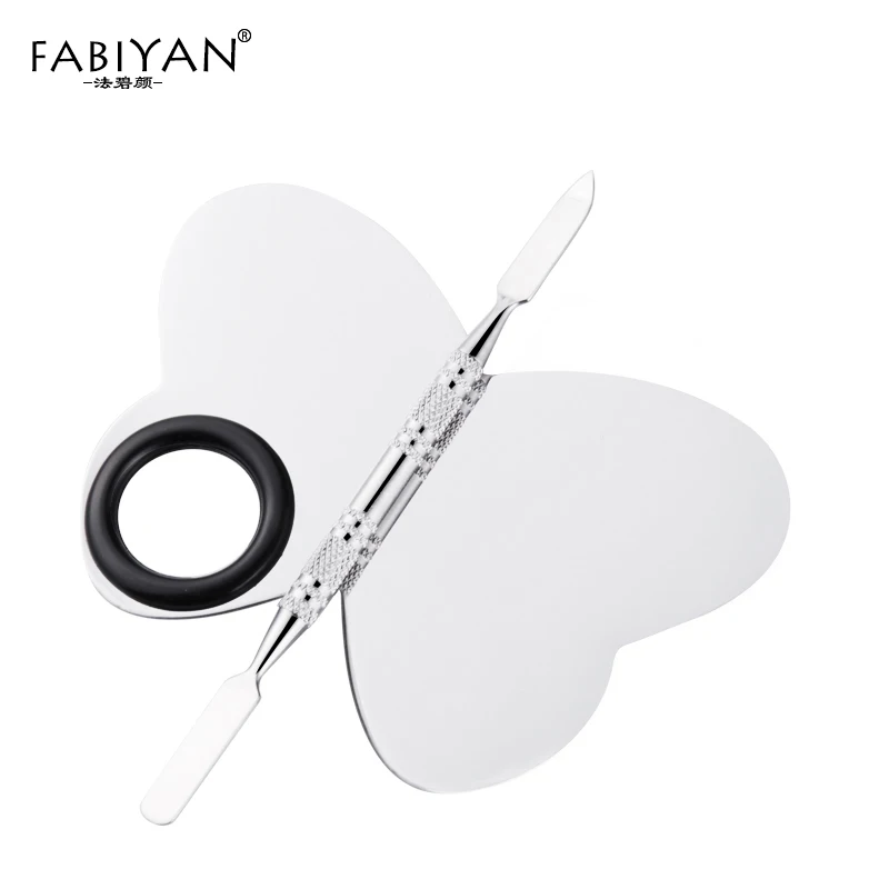 

Stainless Steel Butterfly Palette Spatula Makeup Cosmetic Nail Art Eye Shadow Foundation Pigment Mixing Tool Pro