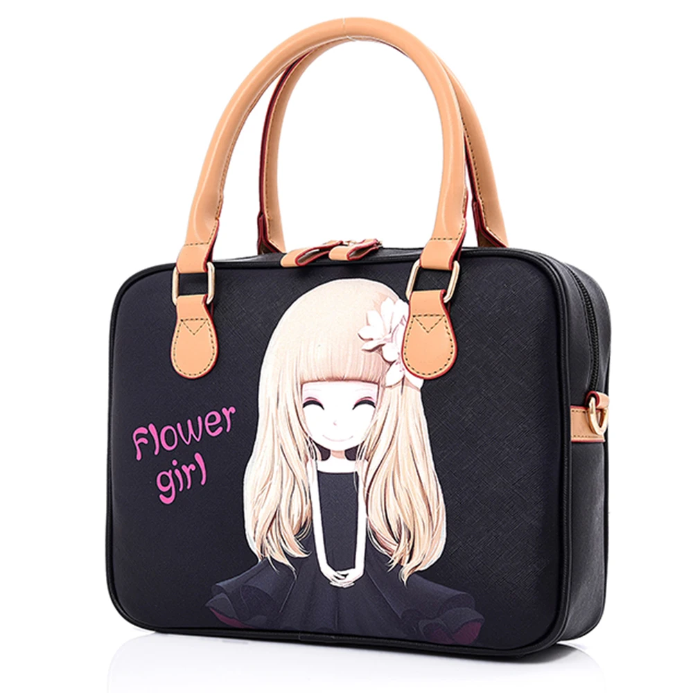 

2019 Women Girls Student Cartoon Laptop Notebook Tablet Case 14 15 15.6 Inch Messenger Shoulder Bags For Men Boys PU Leather Bag