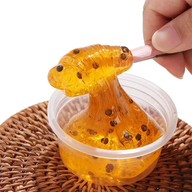 

60ML Slime Toys Clear Polymer Clay Modeling Slime Box Kit Glue Light Honey Bee DIY Toy Plasticine Antistress Decompression Toy