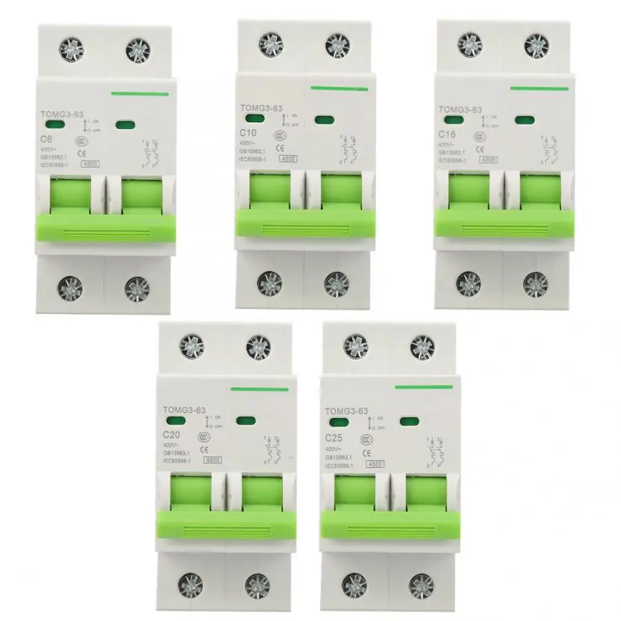 

car circuit breaker TOMG3-63 2P C-type Miniature Circuit Breaker Leakage Protection Air Switch 12v circuit breaker