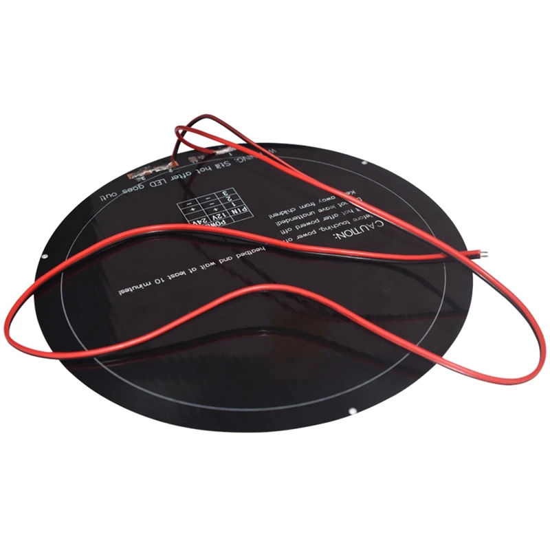 Cena PPYY nowość średnica 240Mm Kossel drukarka 3D Heatbed 12V 140W podłoże aluminiowe Mk3 okrągłe gorące łóżko