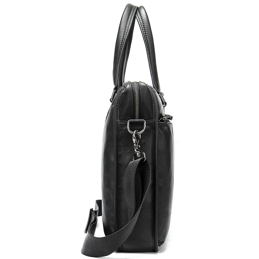 الأزياء جلد طبيعي جلد طبيعي حقيبة لابتوب حقائب جلد البقر الرجال Crossbody حقيبة سفر الرجال البني حقيبة جلدية