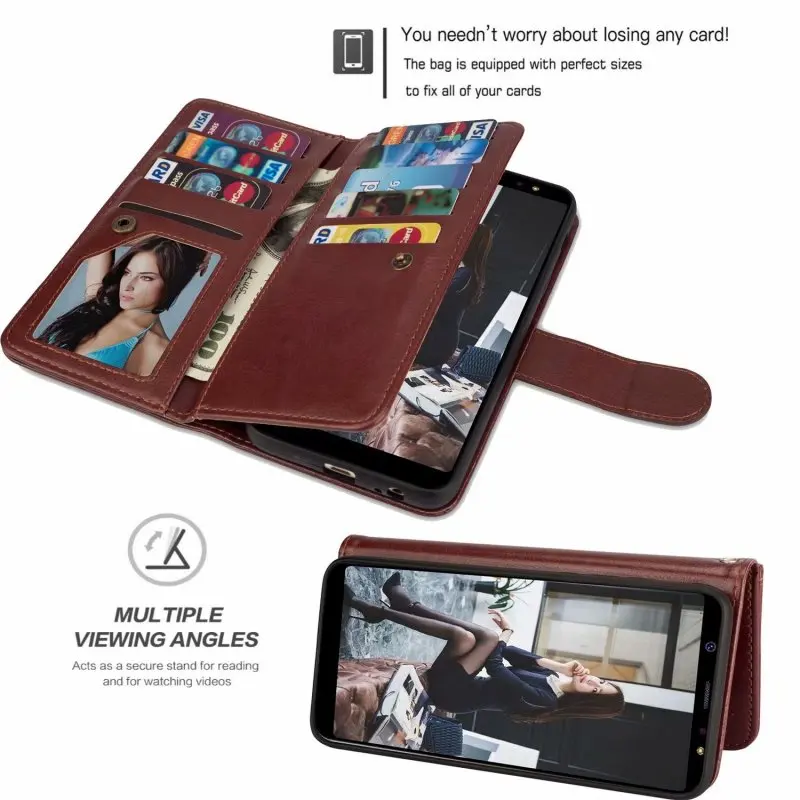 Чехол s для samsung Galaxy S9 S9+ S8 S8+ плюс S7 S6 Note 9 8 A6 A5 A520 J7 J3 чехол из искусственной кожи с карманом для карт флип-кейс для кошелька