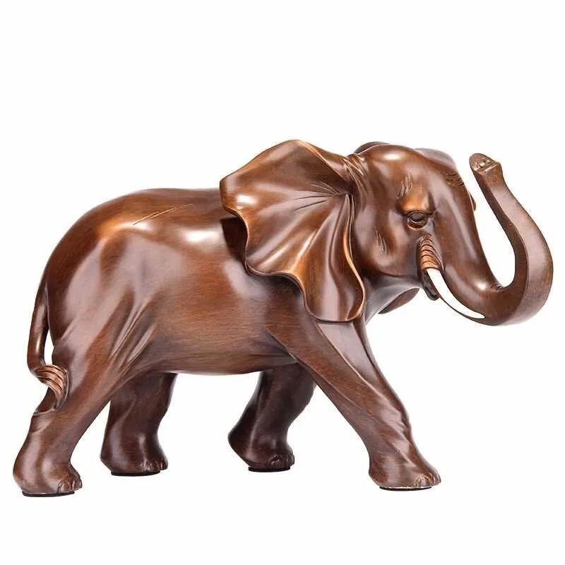 Feng Shui Elegant Elephant Resin Statue Lucky Wealth Figurine Crafts
