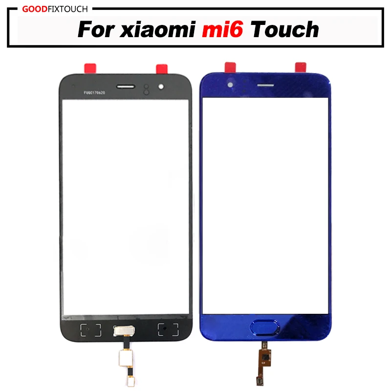 

AAA+ quality For xiaomi mi6 Touch front glass lens with fingerprint for xiaomi6 mi 6 glass