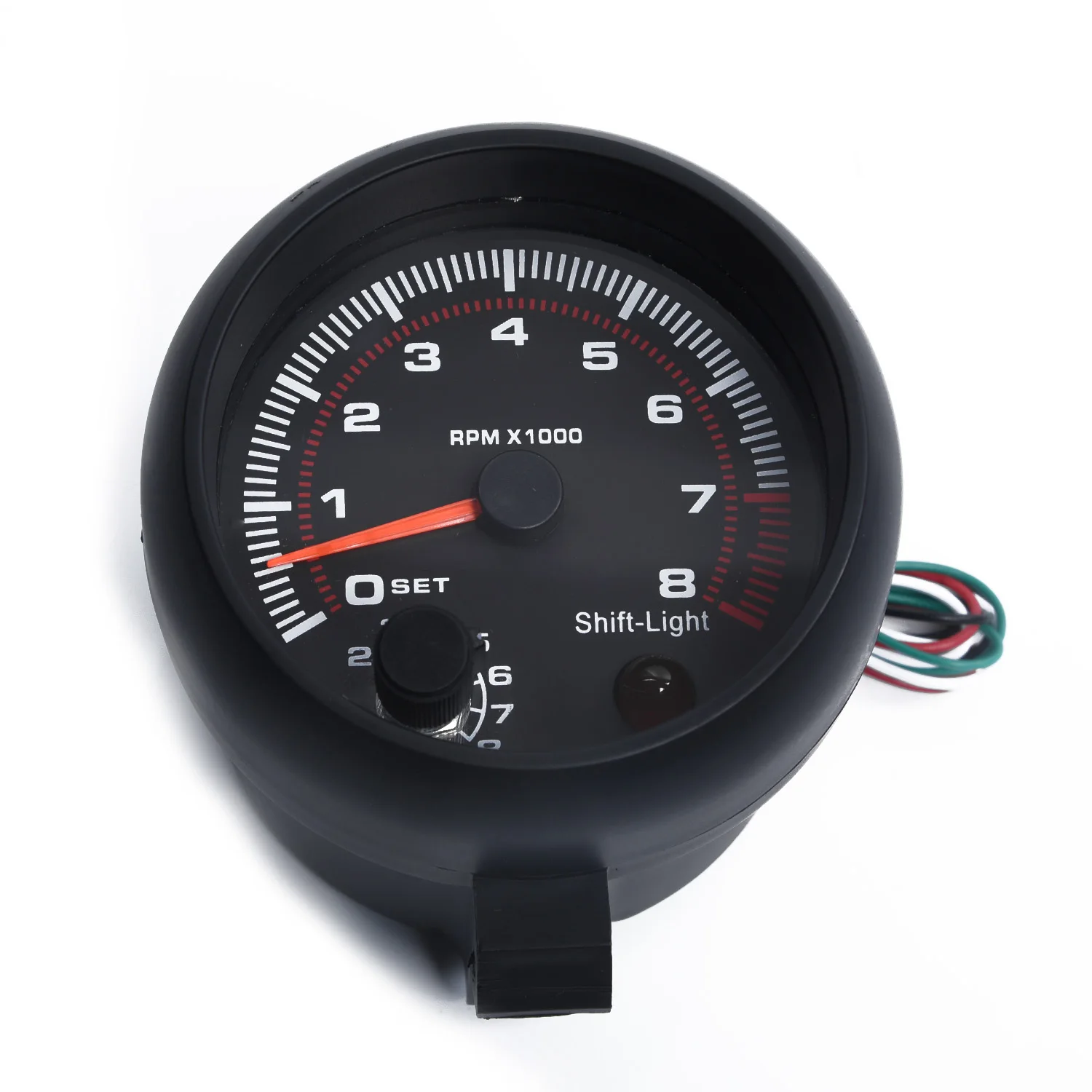 

0-8000 Rpm Gauge Meter For Car Vehicle Motor Speed Test W/ Warning Light Durable