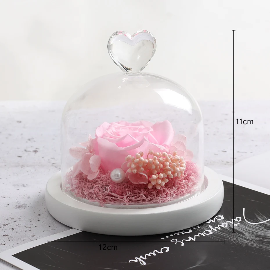 Preserved Flower Rose in Flask - Eternal Rose for Valentine's Day, Mother's Day, Christmas, Anniversary, Birthday - Ideal Gift for Girls image 6