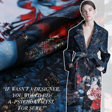 Magpie ветви играть французский импортный жаккард печати Золотая нить парча ткань для caot telas tissus au метр tissu costura DIY