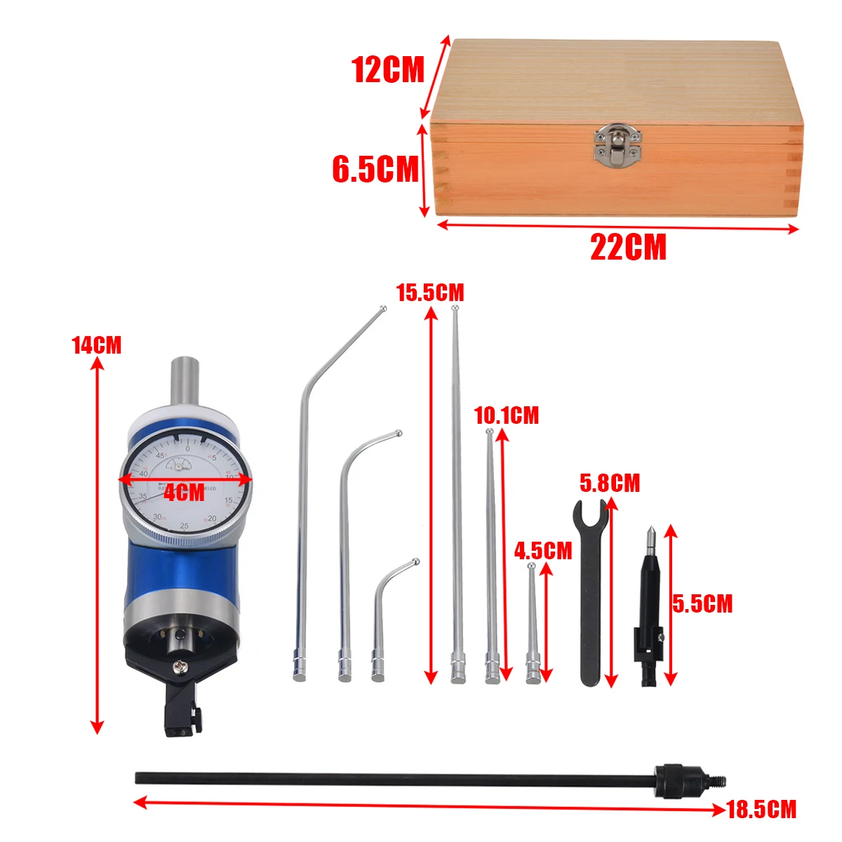 

New 0-3mm Coaxial Centering Dial Test Indicator Set Center Finder Milling Tool 0.01mm Accuracy Measuring Tool Dial Indicators