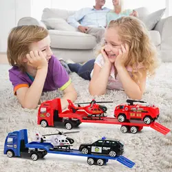 Мини отступить для грузовика, трейлера, машины игрушки Строительство Инженерная Playset игрушки для Для детей стаканчики для вечеринки