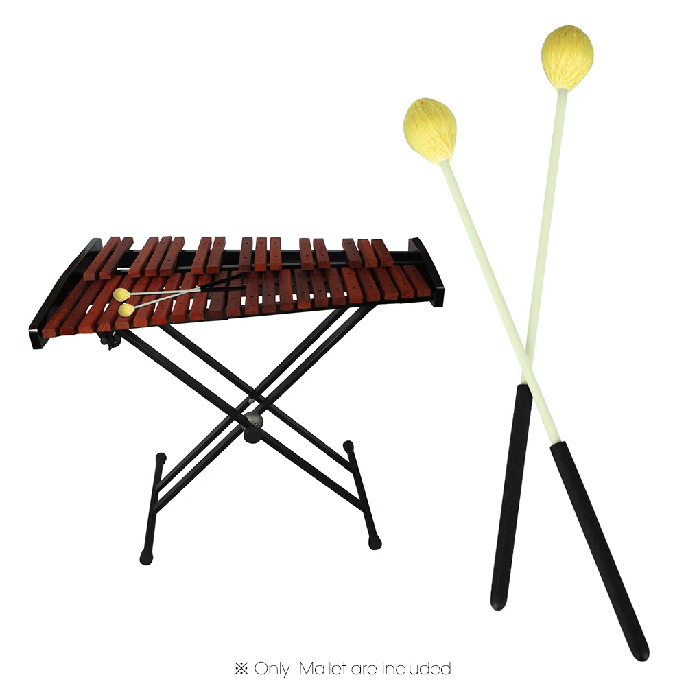 

1 Pair Primary Marimba Stick Mallets Xylophone Glockensplel Mallet with Fiberglass Handle Percussion Instrument for Amateurs