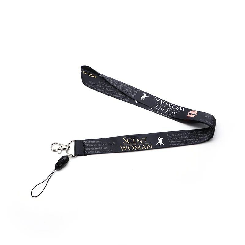 

30pcs/lot Movie Scent of a Women Lanyard ID Holder Watercolor Fabric Lanyards Mobile Phone Badge Holder Lariat Key Holder S21