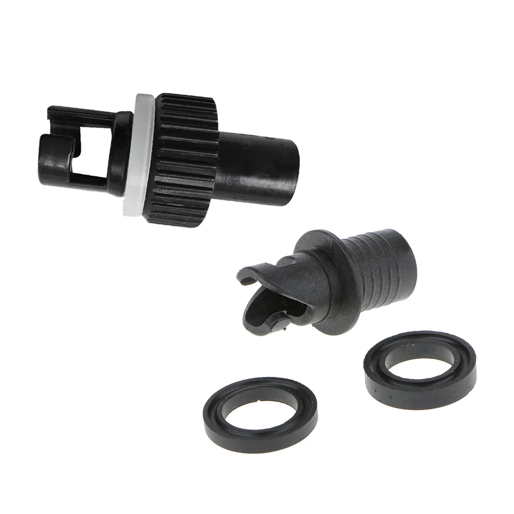 

2Pcs Universal Inflatable Boat Air Valve Kayak Valve Adapter Fits For H-R Hose Valve Adapter Boats Accessories Black