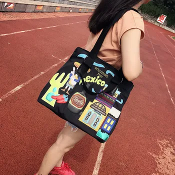 

2019 Nylon Handbags Big Women Bag High Quality Composite Bag Casual Female Bags Embroidery Shoulder Bag Ladies Large Bolsos