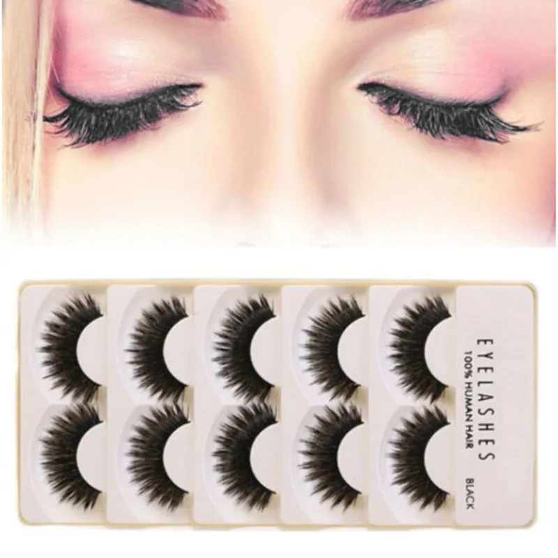 

5 Pairs women's fashion Handmade Sparse Eye Lash Extension Soft Makeup False cute Eyelashes