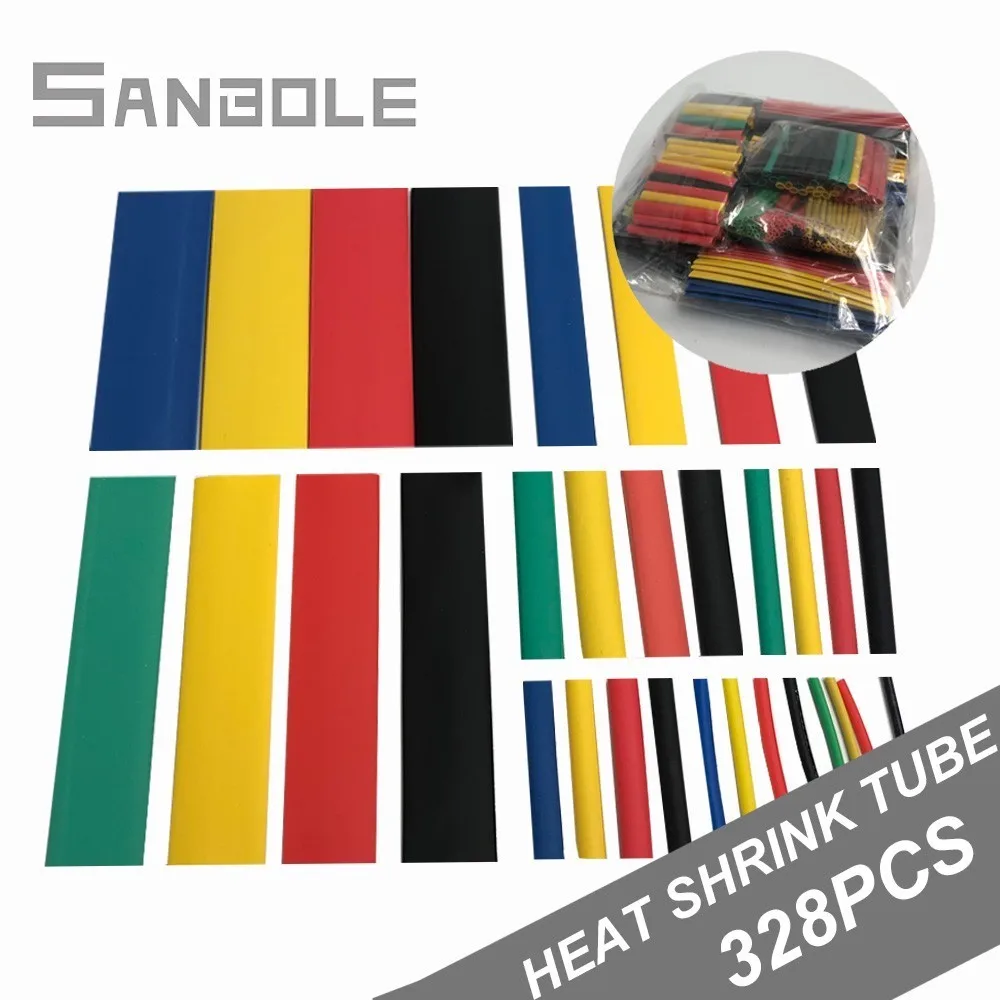 

Heat Shrink Tube tubing 328pcs Cable Sleeves combined Electrical Rubber Insulation Shrinkage Assorted Polyolefin Wrap Wire