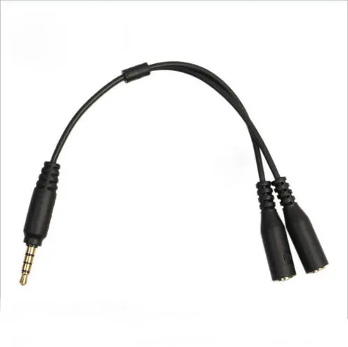 

HTTX 2.2mm Male to 2 Female Headset Splitter Adapter for Headphones with Two 4 3 Earphone Accessories