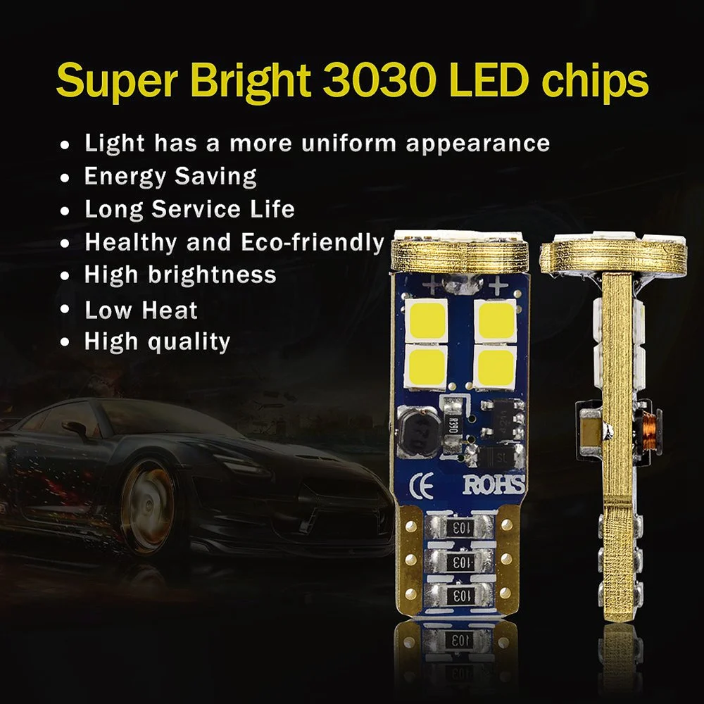 T10 168 Светодиодные Автомобильные лампы 4 шт. 194 W5W 12 Smd 3030 чипсет СВЕТОДИОДНЫЕ Лампы