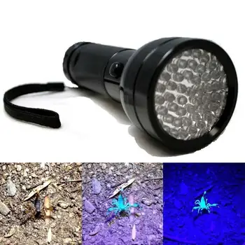 

1 Pc 51 LEDs UV Flashlight Scorpion Detector Hunter Finder Ultra Violet Blacklight Flashlight Torch Pet Urine Stains Detector