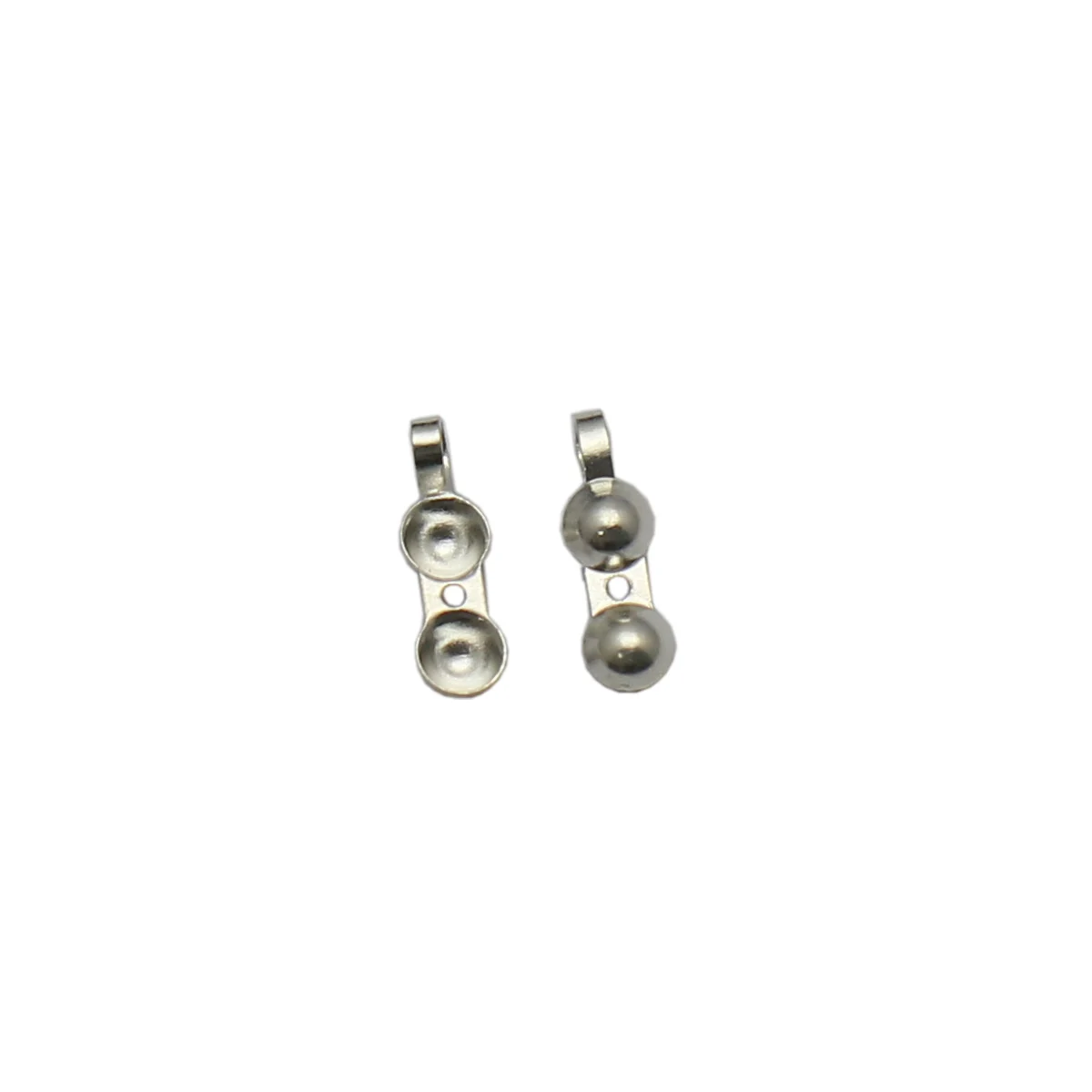 

925 Sterling Silver Clamshell Bead Tip jewelry making 10pc / lot