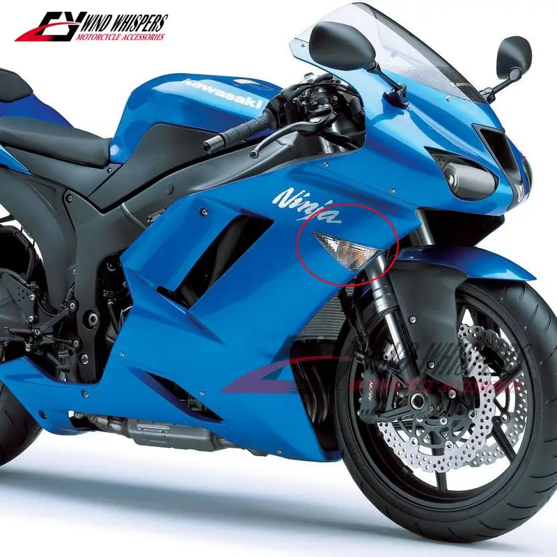 Передняя крышка указателя поворота для Kawasaki Z1000 07 13 Ninja 650R 06 08 ZX 6R 05 12 10R GTR 1400 16 14R