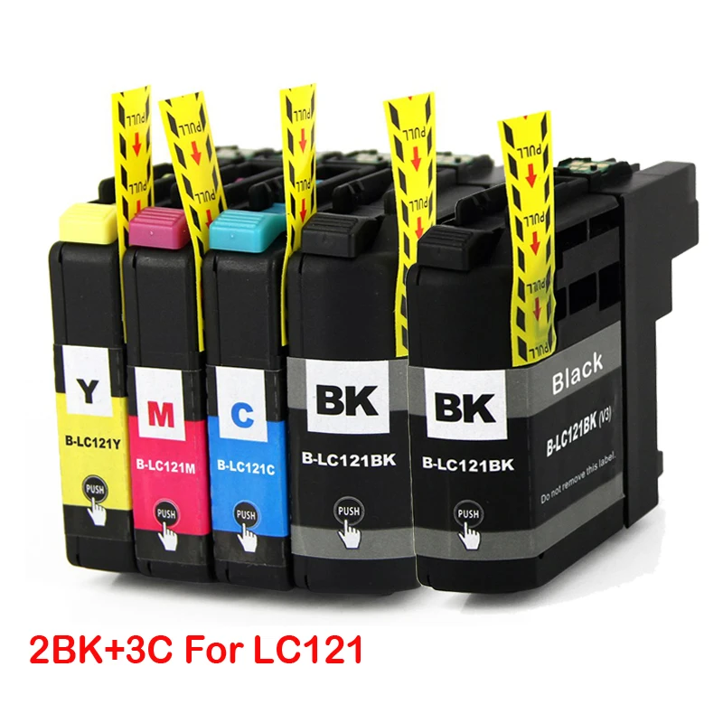 

YOTAT LC121 LC 121 ink cartridge with chips For Brother Use printer DCP-J552DW DCP-J752DW MFC-J470DW MFC-J650DW Inkjet Printer