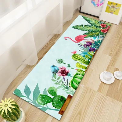 

Flamingo 3D Printing Hallway Carpets,Kitchen Bathroom Antiskid Mats, Bedroom Living Room Tea Table Rugs