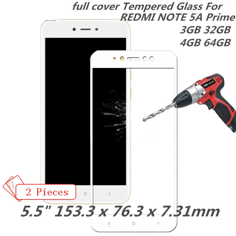 2 шт полное покрытие из закаленного стекла для Xiaomi Redmi Примечание 5A Global Prime 5 дюймов