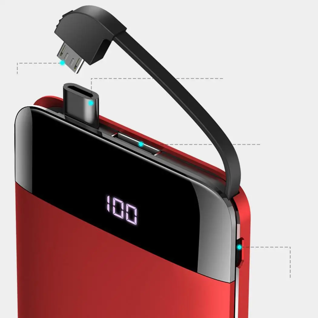 30000 mAh общий мини банк питания портативный 5V 2A смартфон внешний аккумулятор для